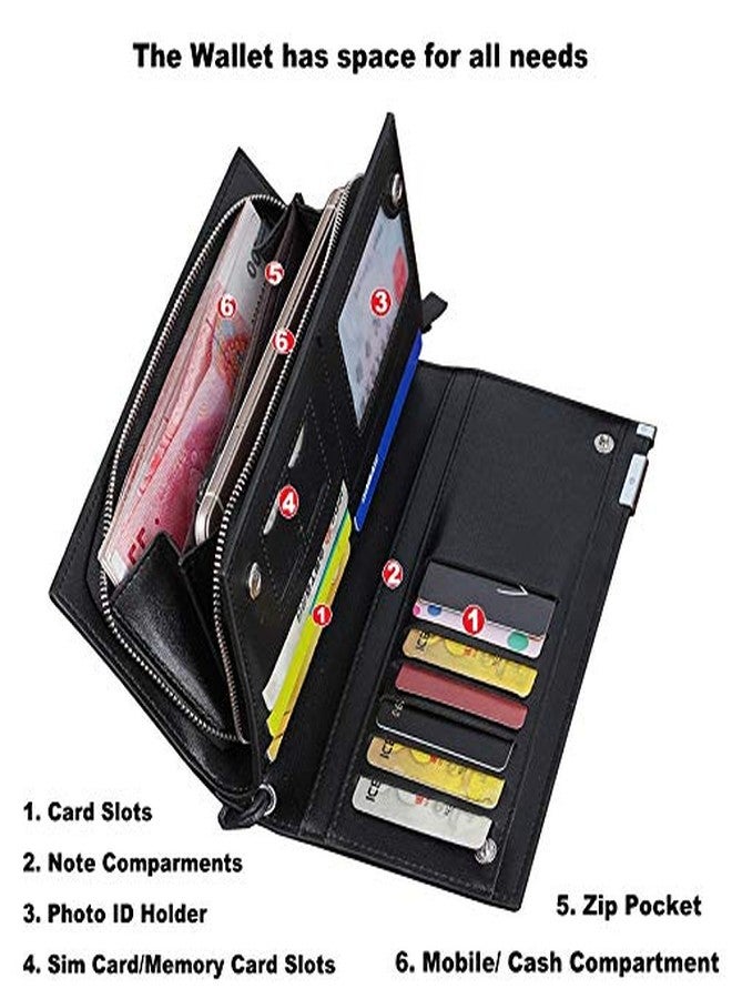 Elios Black Leather Synthetic Women's Card Holder (El-Ck-138) - Image 2